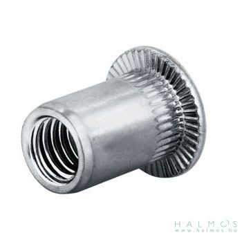 Kerek, nyitott peremes szegecsanya