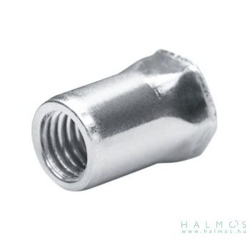 Részben hatlapú, nyitott, mikroperemes szegecsanya