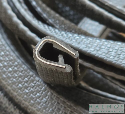 Élvédő U-profil acélbetéttel 1,0-3,0mm vastag lemezhez (fekete)