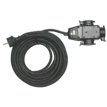   Gumi szigetelésű 220 V-os hosszabbító elosztó fejjel 10 m