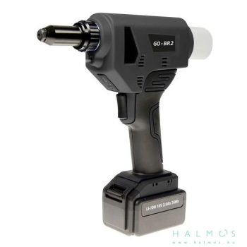   GO-BR2 akkumulátoros szegecshúzó 2db 2Ah-s akkuval, kofferben