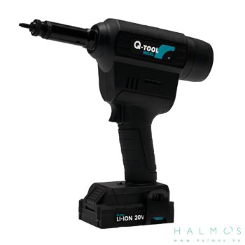   Q-TOOL N12XL profi akkus szegecsanyahúzó, töltő+2 db 2,0 Ah akkuval, 25.000 N, M3-M12