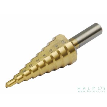 Kúpos-, lépcsős fúró titán bevonattal 4-20 mm