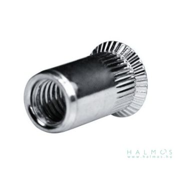 Kerek, nyitott, süllyesztett peremes szegecsanya